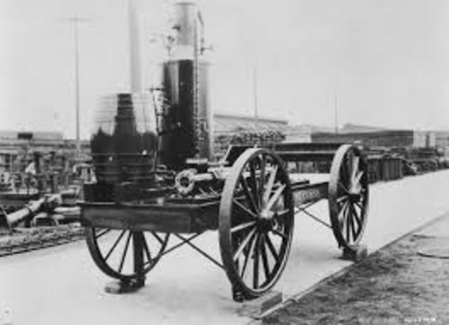 First locomotive that runs on rails.