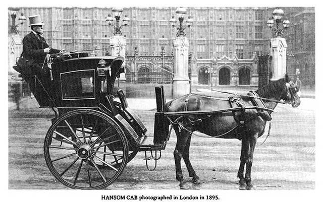 Horse drawn cars for people made for public.