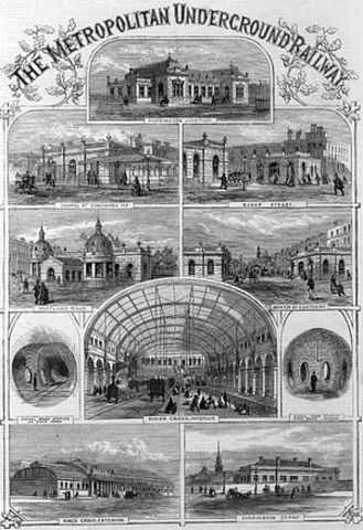 Metropolitan Railway opened first public underground railway.