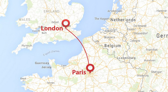 Planes can now get people from London to Paris.