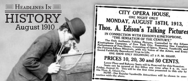 The first talking motion picture.