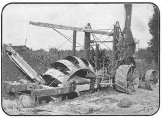 Steam traction ditching machine