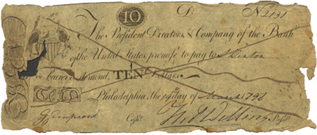 Banknotes (paper money) was produced in Europe, distributed through Sweden