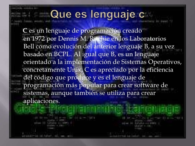 Lenguaje de Programación C