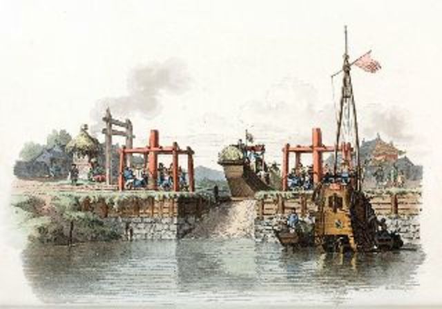 Construction begins on the Grand Canal