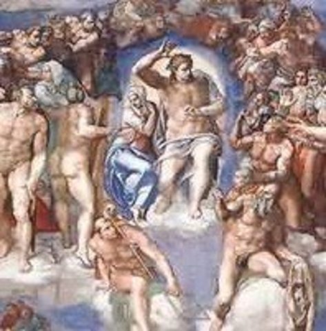 Michelangelo painted the altar wall of the Sistine Chapel