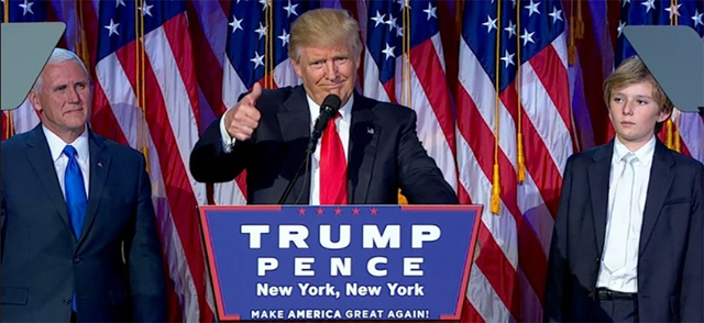 Trump winning the Presidential election.