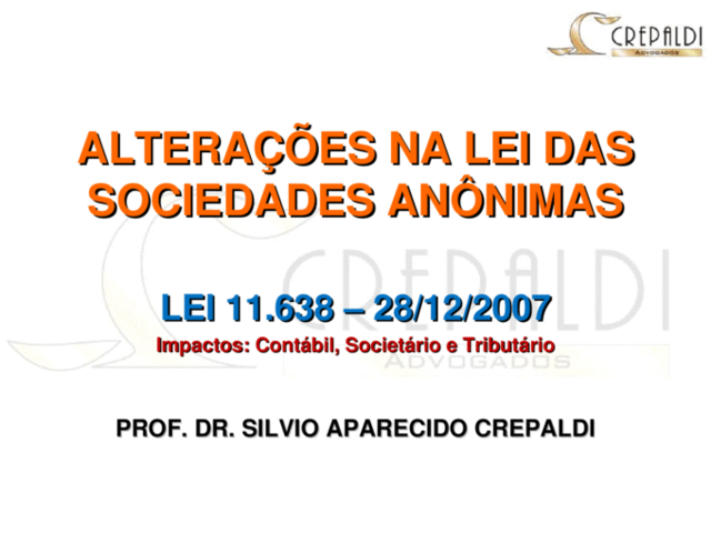 Lei nº11.638/07