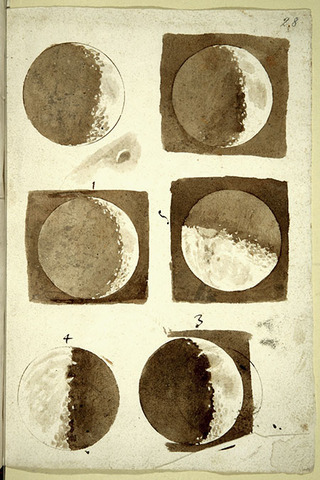 Drawings of the Moon, Galileio Galilei - Baroque (Northern or Southern Europe)