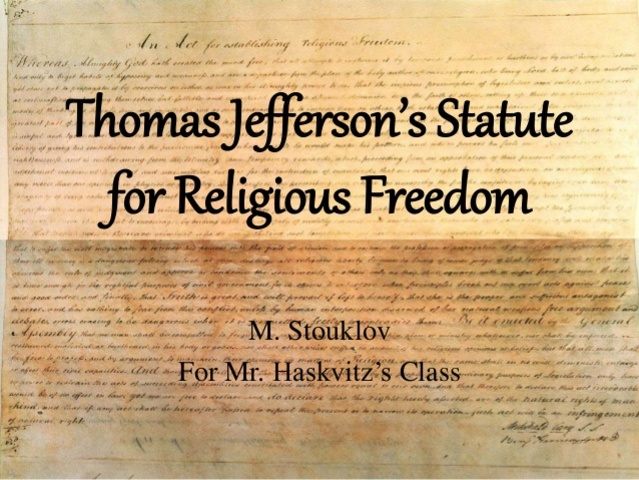 Virginia  Statute of Religious Freedom