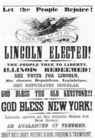 Abraham Lincoln elected President