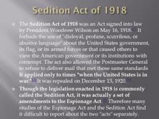 Congress passed the Sedition Act