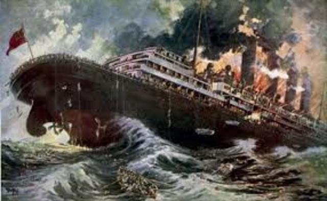 Lusitania Sinks