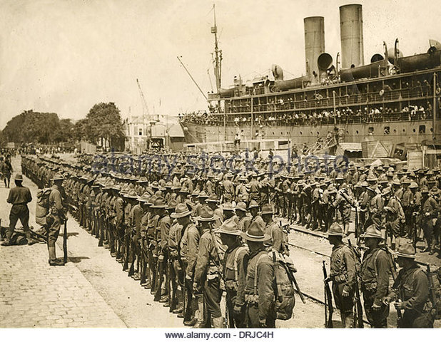 First Troops Arrive in Europe