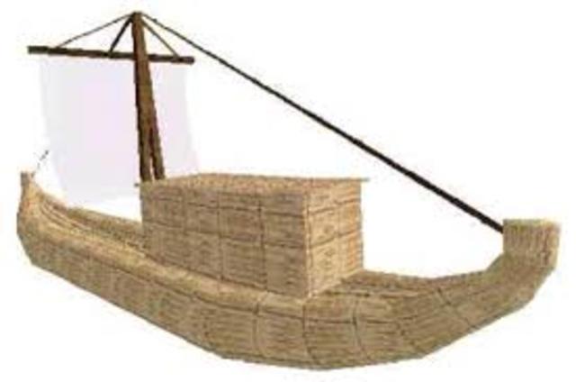 The sailing boat is invented in Egypt