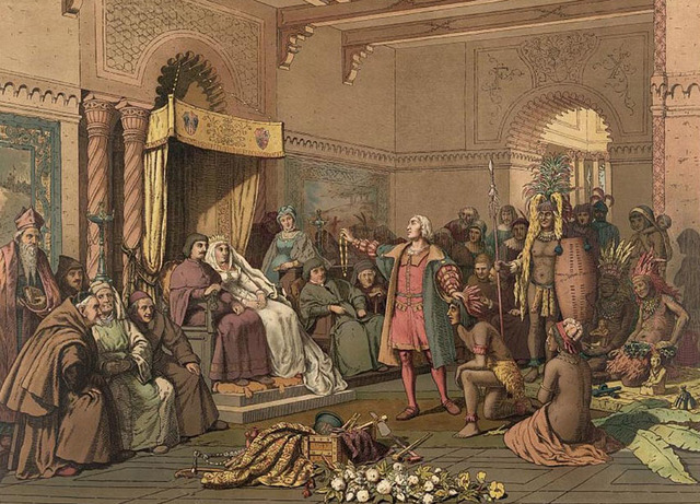 Columbus Returns Home with Treasures