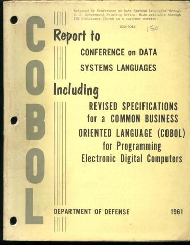 В апреле 1960 г. он опубликовал его  описание, а в конце того же года несколько фирм уже предлагали трансляторы. Этот язык был назван Кобол, и его сразу же высоко оценил деловой мир Америки.