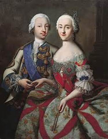 Catherine marries the Grand Duke Peter