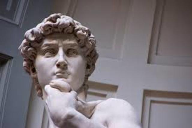 Michelangelo sculpts the David