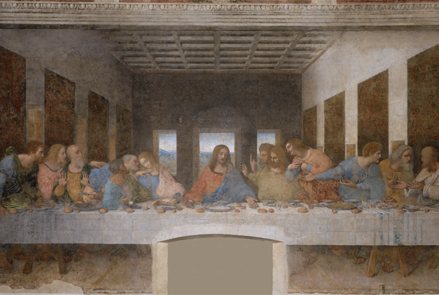 Da Vinci paints The Last Supper