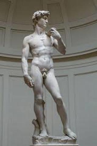 Michelangelo sculpts the David
