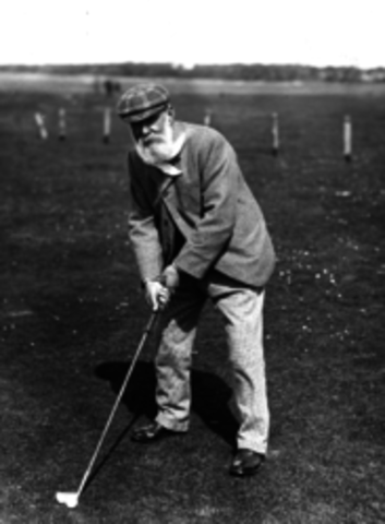 Tom Morris wins his first golf championship.