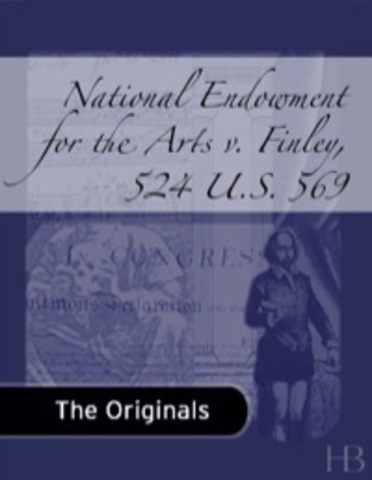 National Endowment Arts v. Finely
