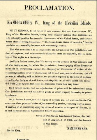 Proclamation of Neutrality