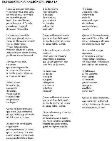 "La canción del pirata" de José de Espronceda