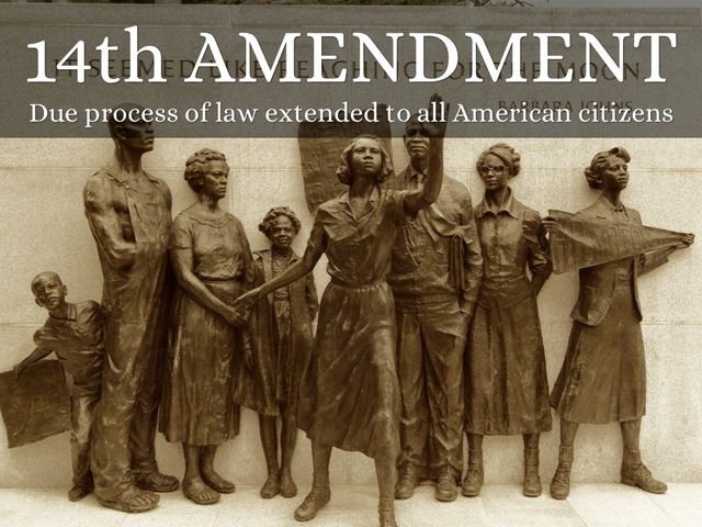 The 14th Amendment to the Constitution is ratified.