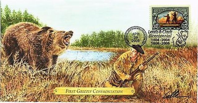 Grizzly encounters past the mouth of the Yellowstone