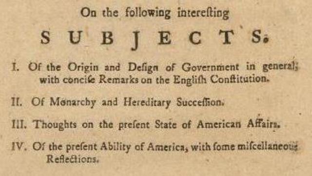 Thomas Paine's common sense