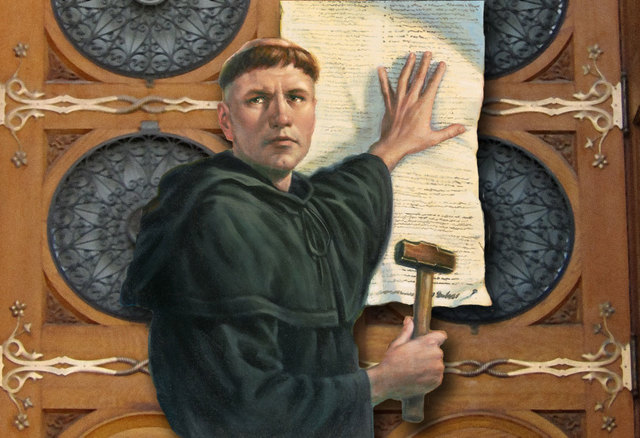 Martin Luther posts 95 theses on the door of the Wittenberg Church