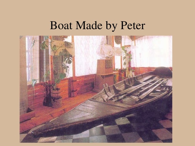 Peter launches a boat