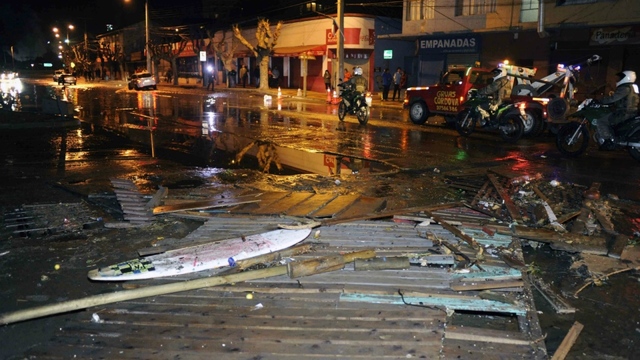 Chile in coastal town