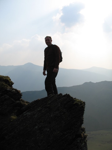 Me on rock above Crummock Water and Buttermere