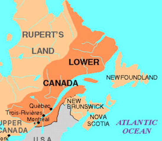 Populations in Lower and Upper Canada