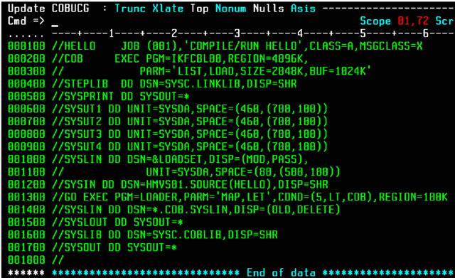El desarrollo de COBOL