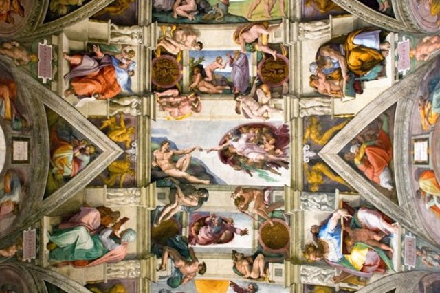 Michelangelo begins painting the ceiling of the Sistine chaple