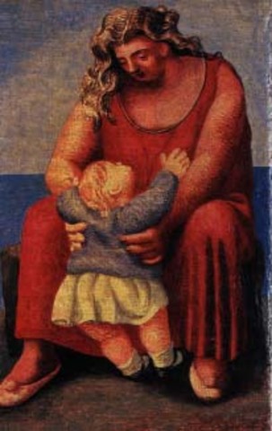mujer y niño