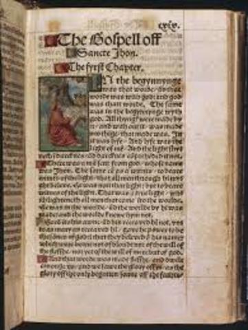 Gutenberg prints the first bible