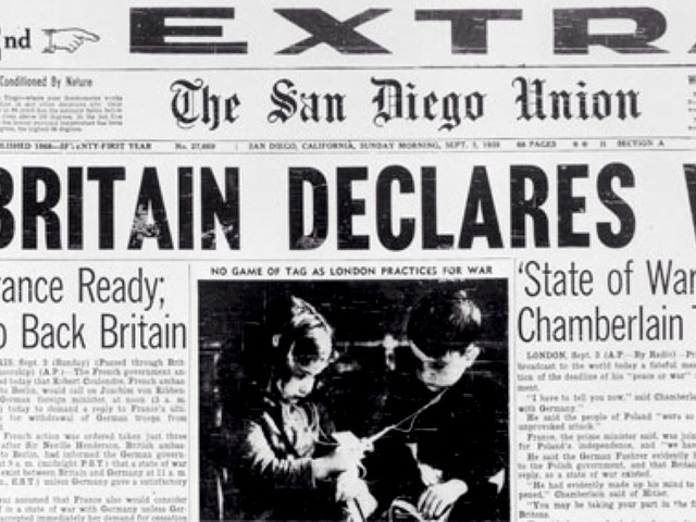 Britain and France declare war on Germany