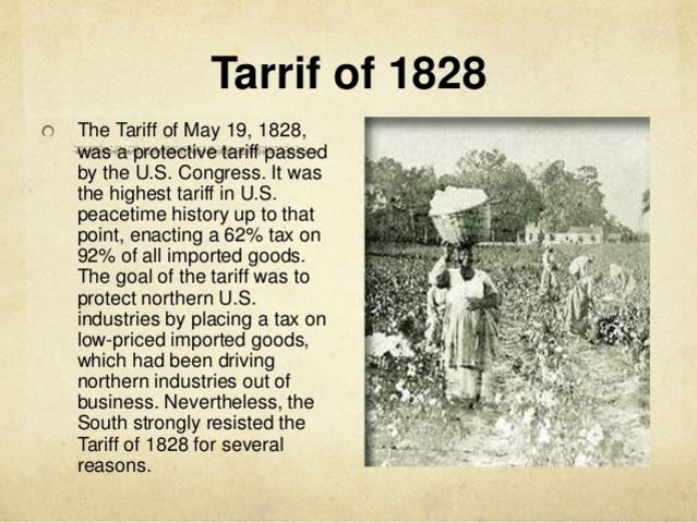 Tariff of Abominations Policy