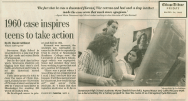 Clyde Kennard's first attempt to apply to Mississippi Southern College