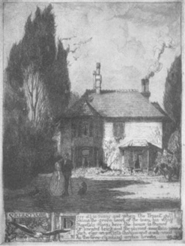 He arrives at the House of Shaws.