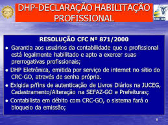 Comprovação de Habilitação Profissional