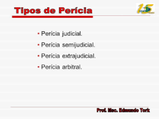 Tipos de Perícia