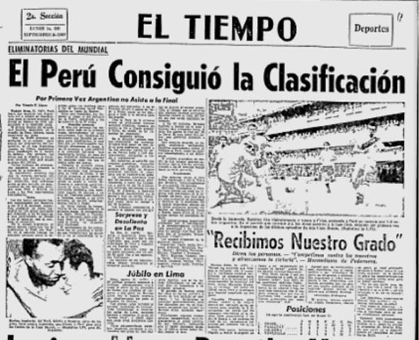 Clasificación de Peru al mundial