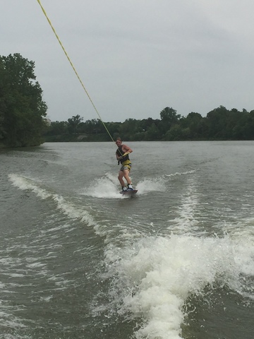 First time getting up on the wakeboard