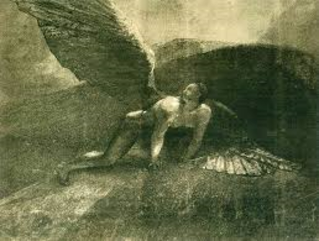 Fallen Angel by Odilon Redon
